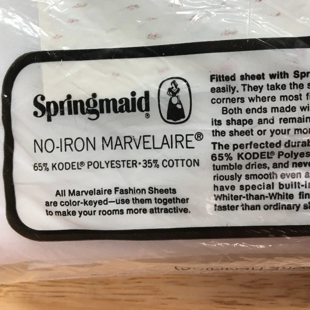 Springmaid No-Iron Marvelaire Prelude Floral Double Flat Sheet Full Blue Yellow